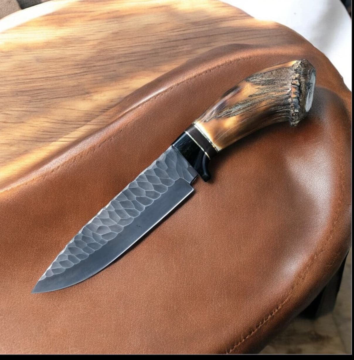 Premium Bowie Knife with J2 Steel Blade & Buffalo Horn Handle – 15 Inches