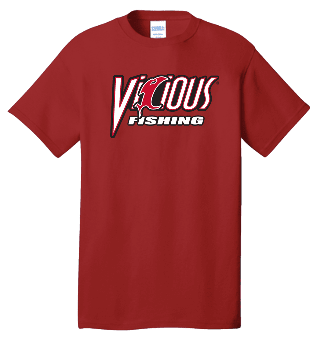 Vicious Fishing Logo Tee - Classic Red