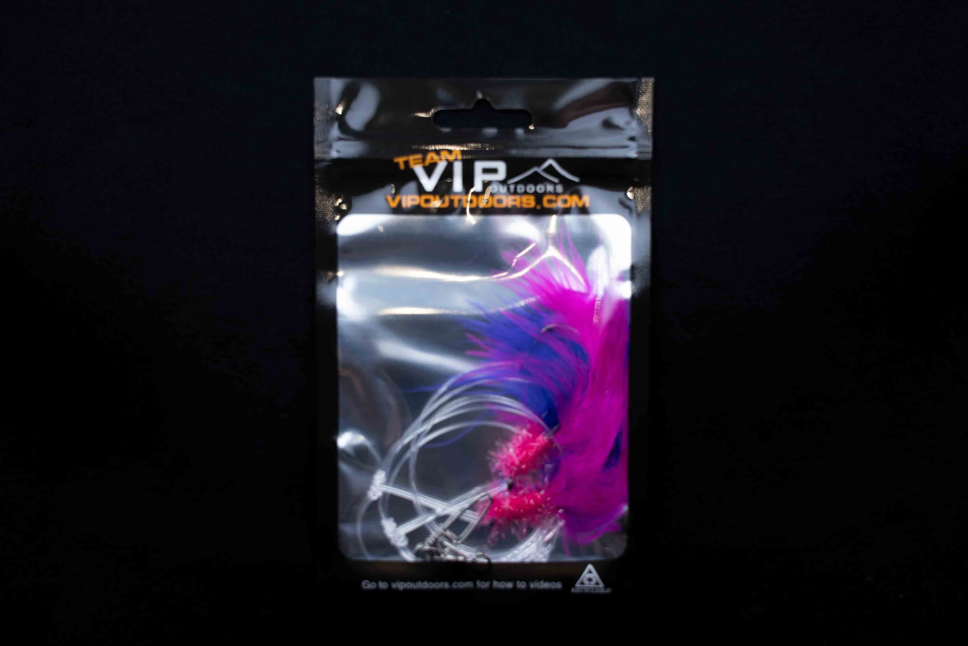 VIP Double Hook Shrimp Flies "Pink/Purple" (60lb)