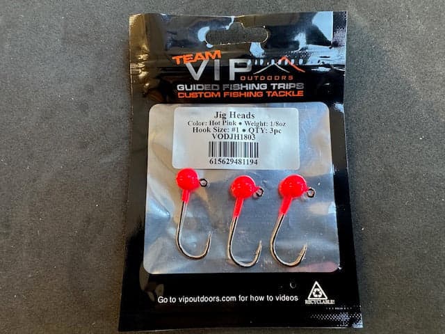1/8 oz HOT PINK Jig Head. #1, 2x Strong Hook (3PK)